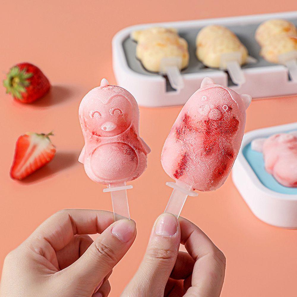 Solighter Cetakan Es Krim Kartun DIY Popsicle Tools Ice Makers