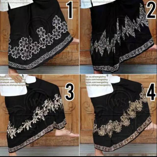 SARUNG BATIK POLOSAN  HITAM PUTIH PEKALONGAN SARUNG