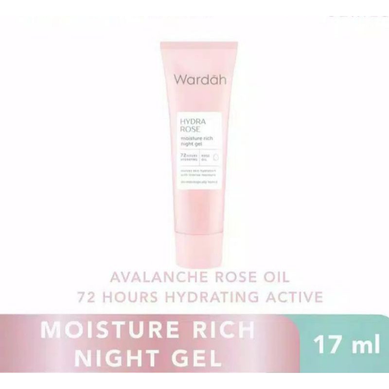 Wardah Hydra Rose Moisture Rich Night Gel 17ml