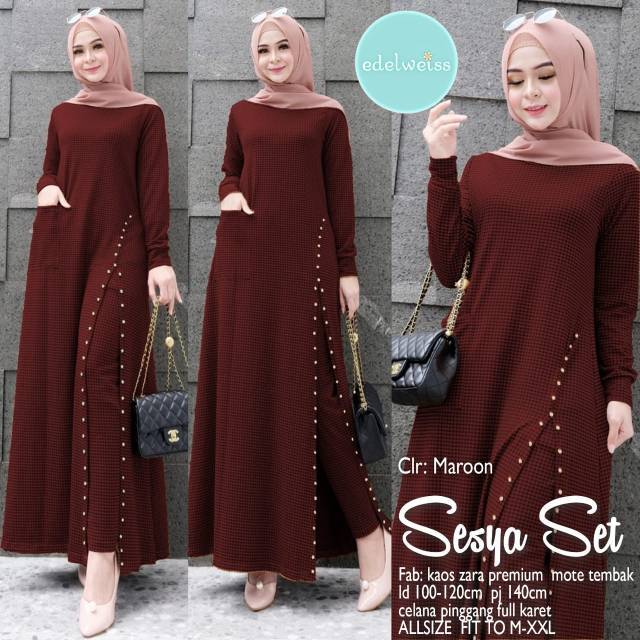 SESYA DRESS SYARI SYANTIIX NON PASMINA BY EDELWEIS