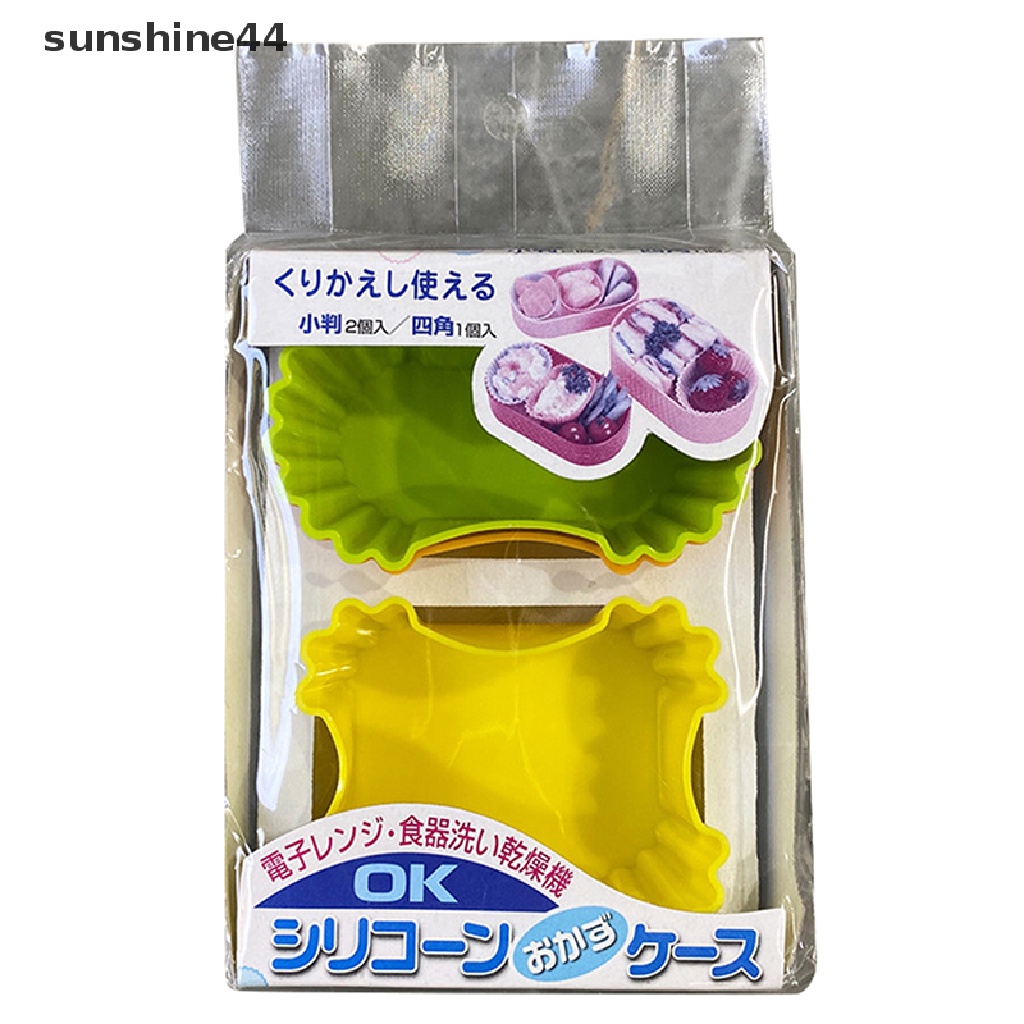 Sunshine 3pcs / Set Cetakan Kue / Bento Bentuk Cangkir Untuk Dapur