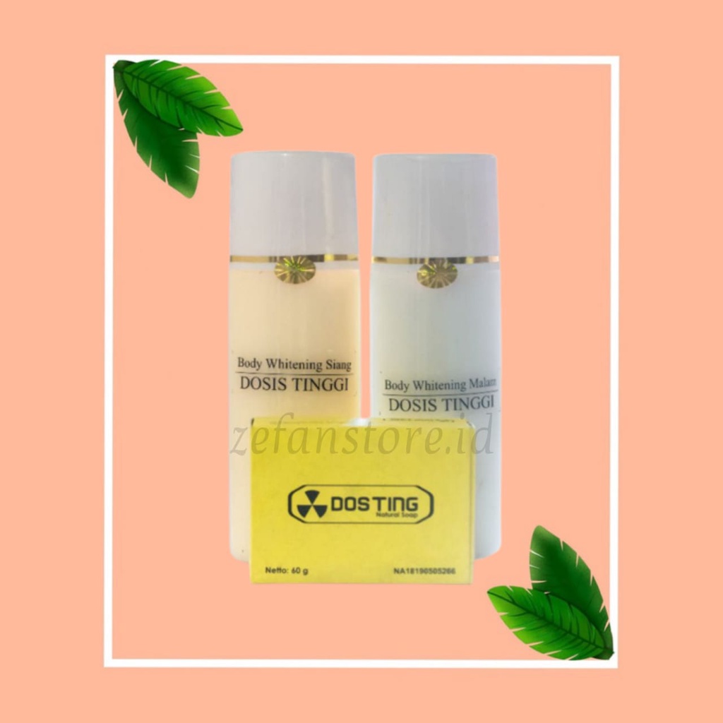 Paket HB Extra Whitening Dosis Tinggi Handbody Whitening Pemutih Badan Dosting Sabun Dosting Bpom Or