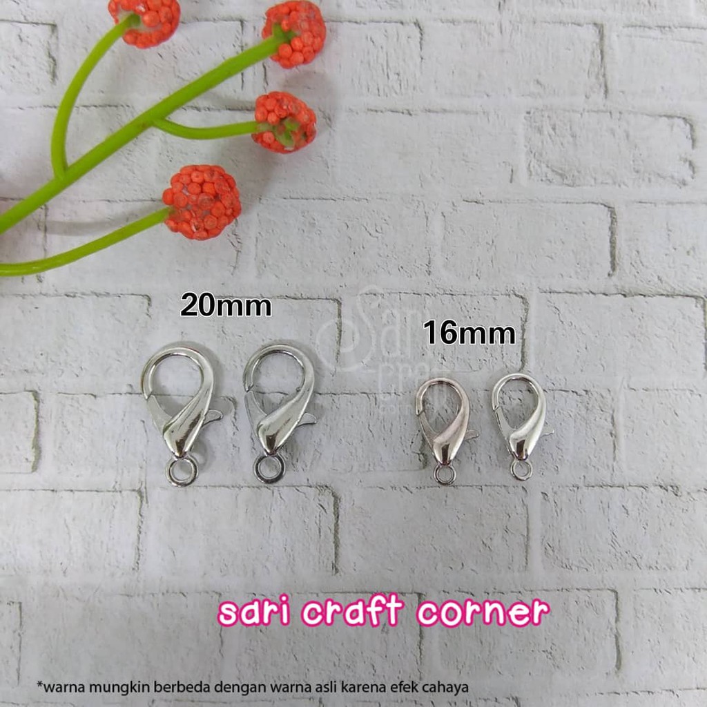 Kait Udang Nickel 20mm - Kokot Udang Lobster Clasp Nickel