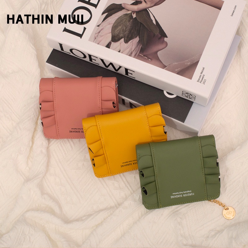 Hathin muii MEGAN JimsWALLET dompet - dompet wanita Murah with Card Holder -PU Leather dompet cewek -dompet lipat - dompet kecil - Korea fashion dompet pendek real pic bisa cod Hathin muii 32/ 4 colors