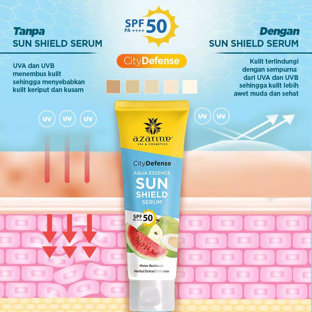 AZARINE HYDRASHOOTHE SUNSCREEN GEL SPF45 PA++++ | AZARINE Aqua Essence Sun Shield Serum SPF 50 PA+++