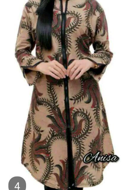 Terlaris Serut Genes Jelita Tunic Navbor Yelbor Whitbor Creambor Tunik Batik Modern ( Tunik Butik )