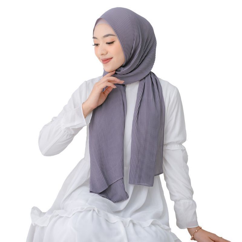 HIJAB PASHMINA PLISKET FULL CERUTY BABYDOLL180 X 75 CM PREMIUM KERUDUNG PASMINA FULL PLISKET