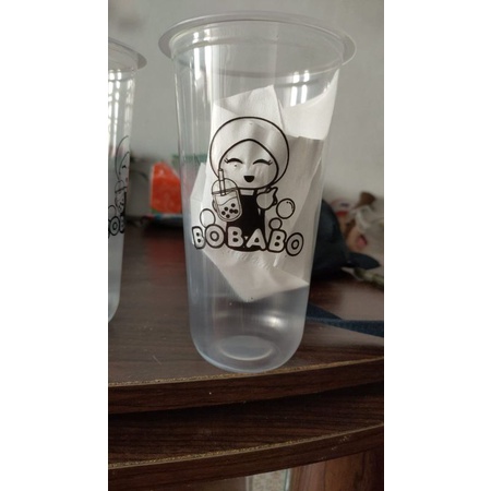 gelas cup sablon 22 Oz oval isi 500 pcs cup tebal