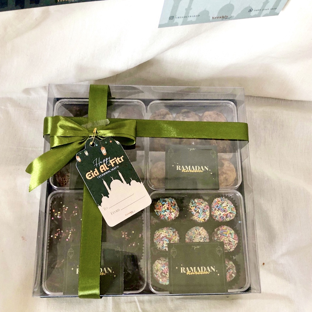 [AYYADHA HAMPERS] Eid Lebaran Idul Fitri Free Kartu Ucapan Kue Kering Cookies Gift Box Hadiah Parsel