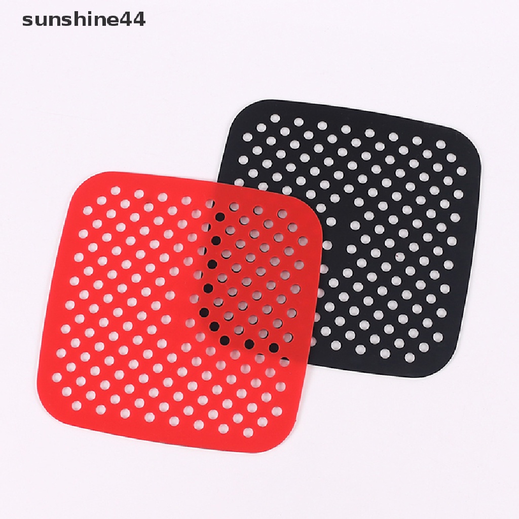 Sunshine Alas Air Fryer Anti Lengket Bentuk Bulat / Kotak Bahan Silikon Food Grade