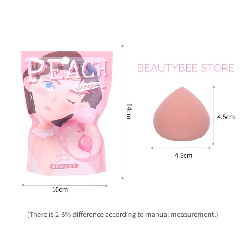 PEACH BEAUTY BLENDER / MAKEUP SPONGE BENTUK PEACH PREMIUM (A80179)