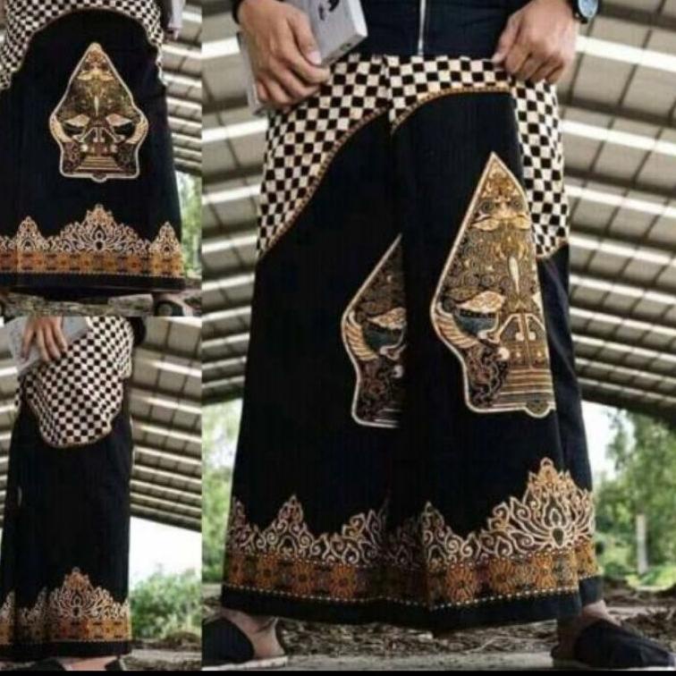 Terbaik.. Sarung Batik Halus Motif Wayang Gunungan - Warna Kuning - Sarung Gus Azmi