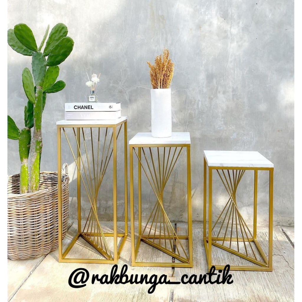 RAK BUNGA STANDING POT MINIMALIS SUSUN BESI RAK BUNGA KAYU GANTUNG RAK DINDING RAK BUNGA SHABBY R13