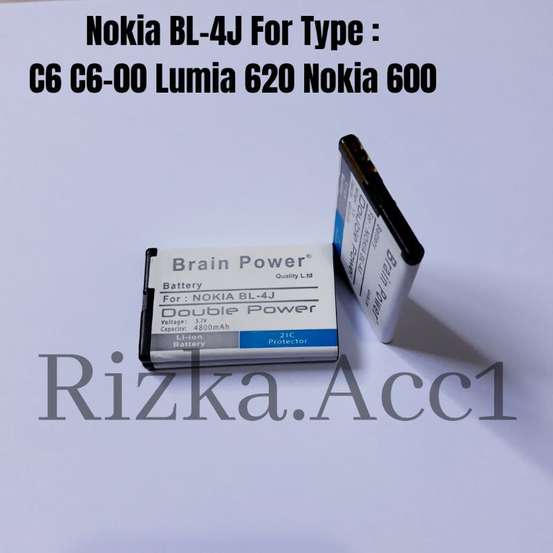 Baterai Battery Batre Hp Nokia BL-4J BL 4J BL4J Double iC Power Battery Hp