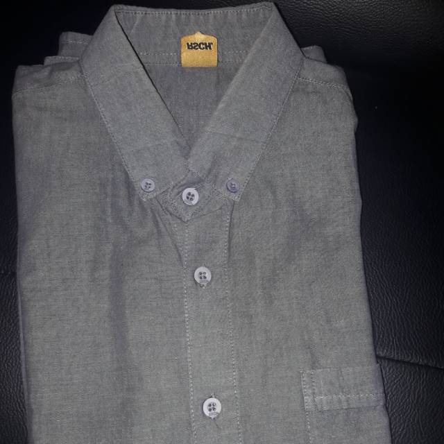 Reprice  Murah banget  Kemeja pria distro RSCH. SCH. Original grey abu