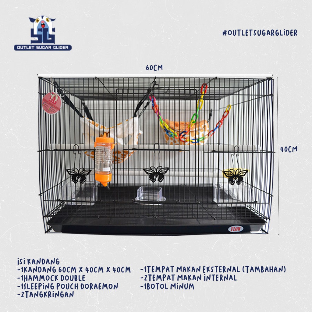 SPESIAL PAKET KANDANG 60CM - SUGAR GLIDER