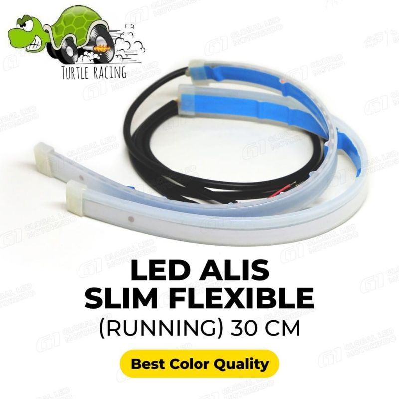 Lampu Alis Flexibel DRL 30CM 2 Mode Senja Plus Sen Running High Quality