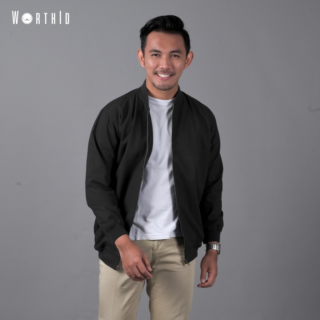 Jaket By Worth Id Bomber Jacket Black