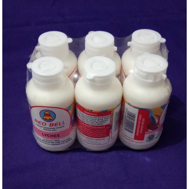 KUALITAS BAIK!!! PERISA DAN PEWARNA MAKANAN [ RASA LYCHEE ] REDBELL 55 ml