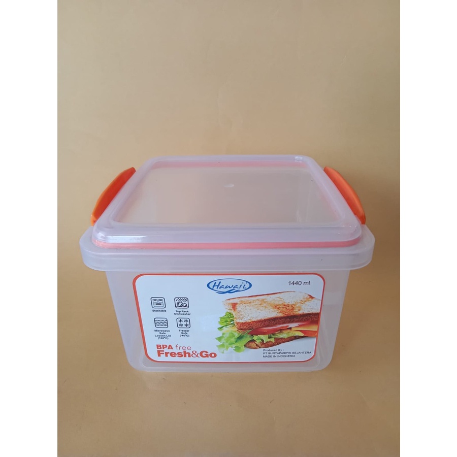 HAWAII Kotak Makan Sealware Fresh &amp; Go 1440 ml 8431