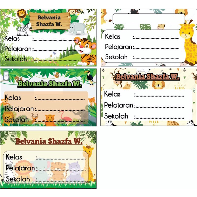

LABEL BUKU PELAJARAN CUSTOM