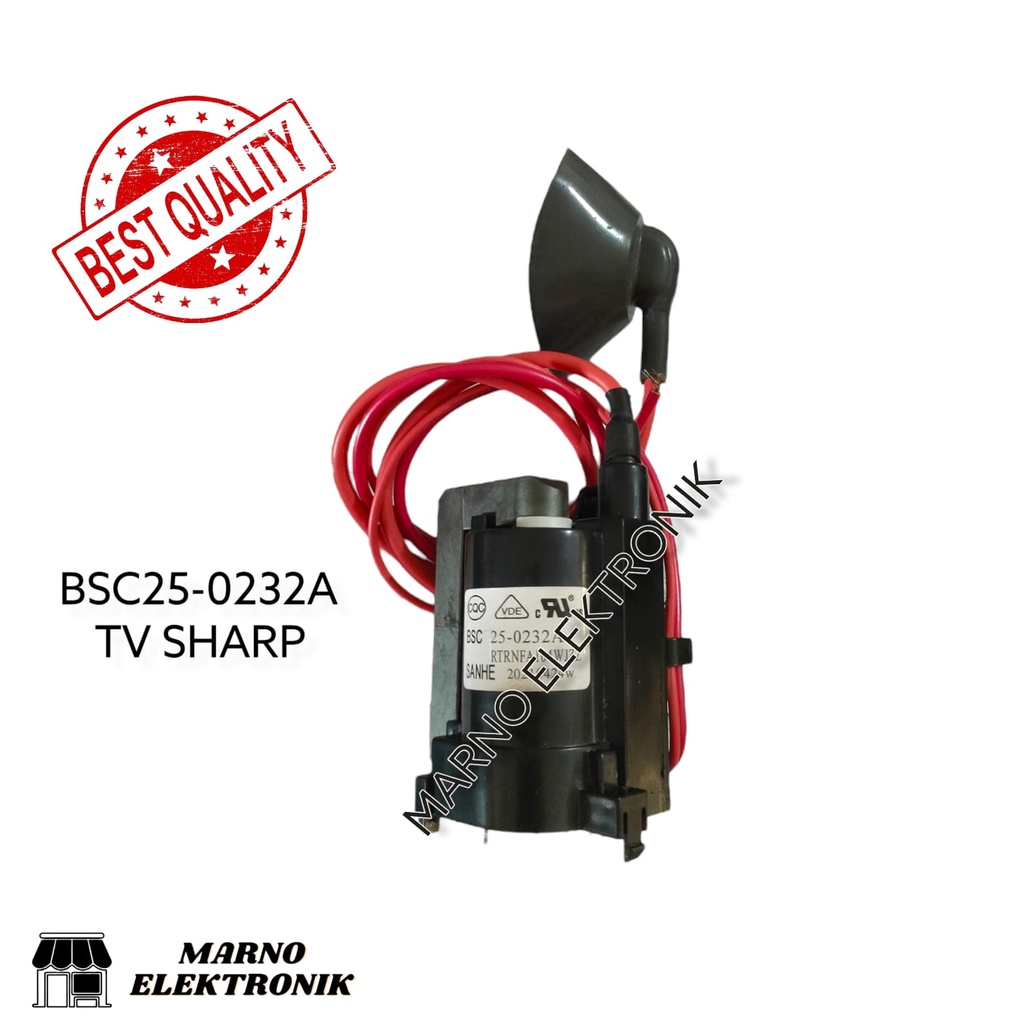 PLAYBACK TV SHARP BSC25-0232A FA104 FLYBACK BSC 25-0232A FBT BSC 25 0232A 0232 ORIGINAL ASLI
