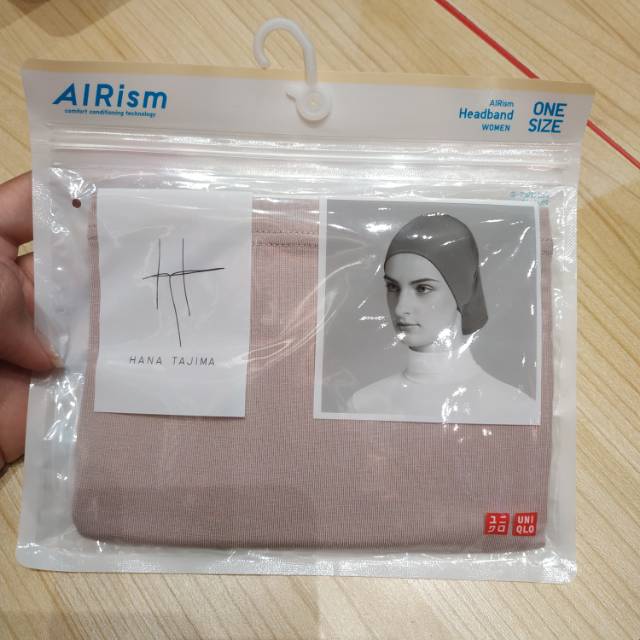 Inner Uniqlo Airism Pink Black Heandband Airism Ciput Uniqlo