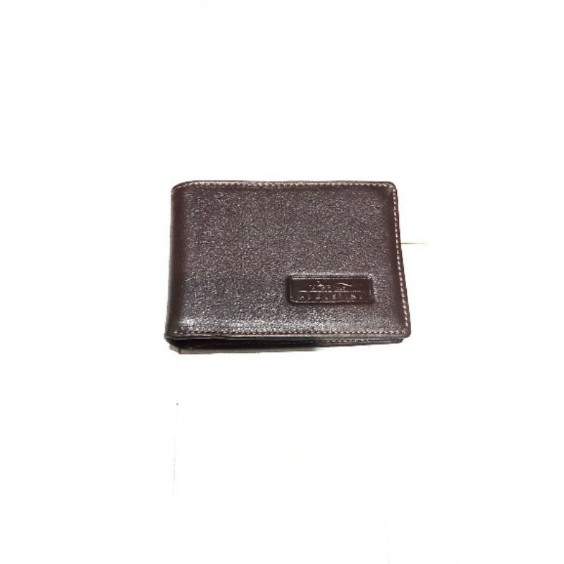 Dompet Kulit Asli Model Mini Slim Ukuran Kecil 8X10 CM Warna Hitam