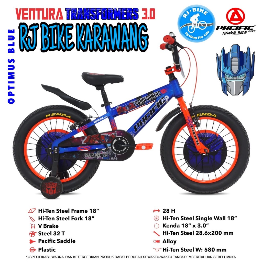 SEPEDA ANAK LAKI LAKI PACIFIC BMX VENTURA TRANSFORMER 3.0 12 16 18 Inch