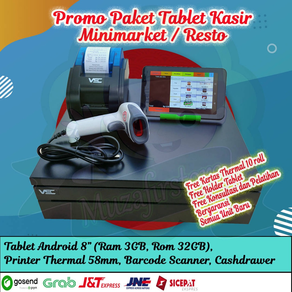 Paket Tablet Alat Kasir Android Minimarket dan Restoran