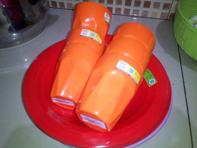 6 Pcs | Gelas Jamu Milamin Golden Dragon B 1001 Oren