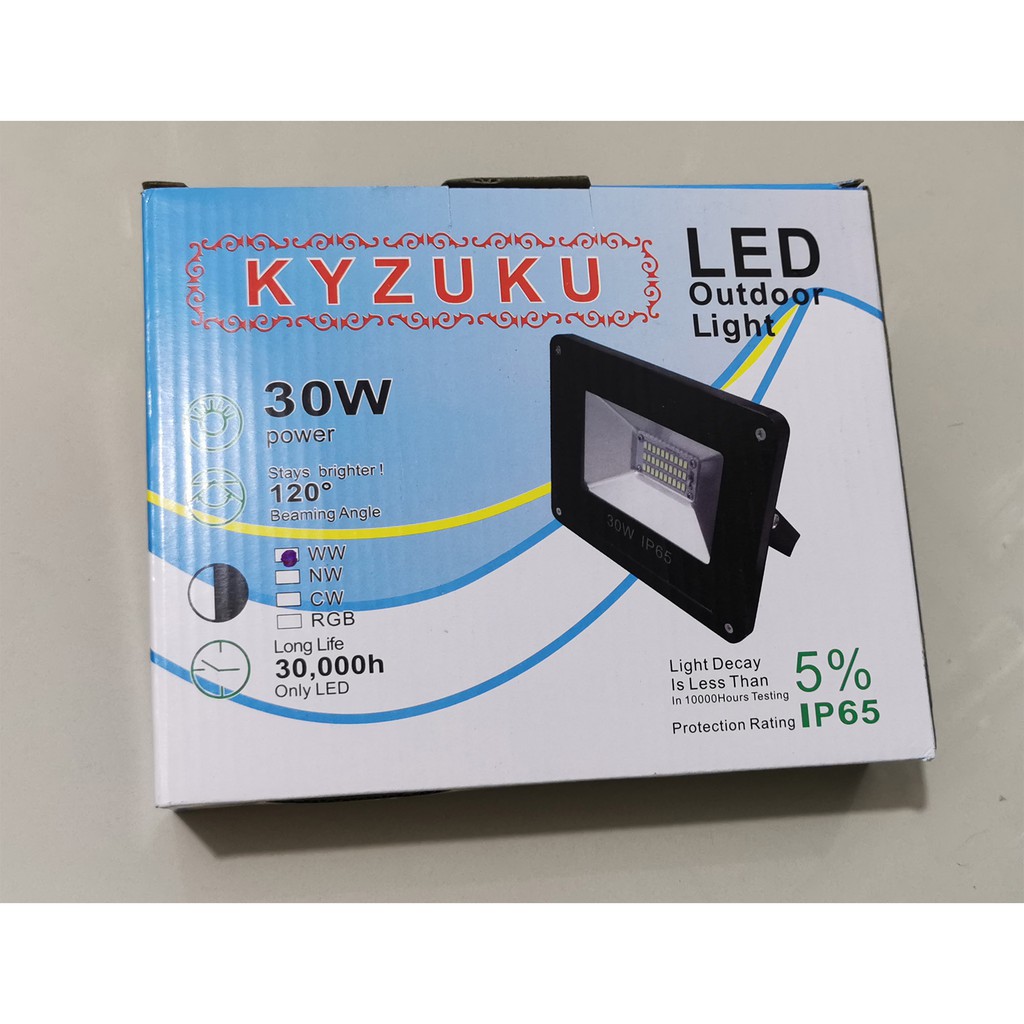 KYZUKU 220V Warm White 30 watt 30 led Floodled tipis / Lampu Sorot