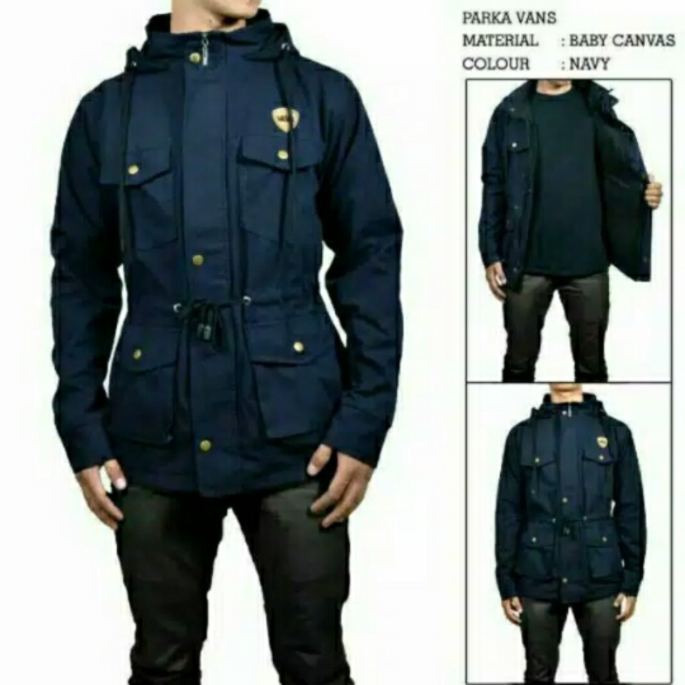  JAKET  PARKA  JUMBO  NAVY PRIA  Shopee Indonesia