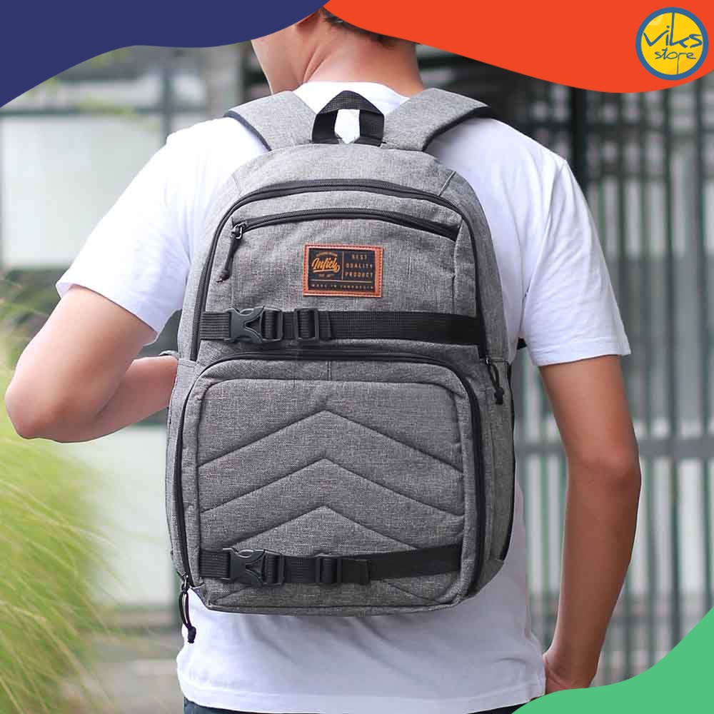 Tas Punggung Backpack Pria Cowok Tas Ransel  Casual Kerja Sekolah Masuk Laptop Kuliah Distro Premium Inficlo