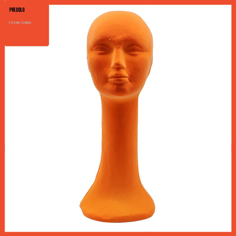 Long Neck Foam Female Human Head Display Stand Mannequin