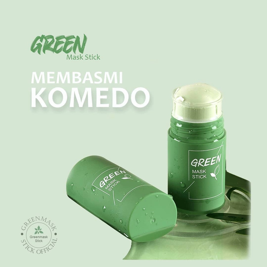 Original Greentea Mask Stick Meidian | Green Stick Mask / Masker Komedo / Jerawat Dan Bekas Jerawat Bruntusan isi 40Gr ANAK PRIA BPOM ORGANIK MURAH MEIDIAN