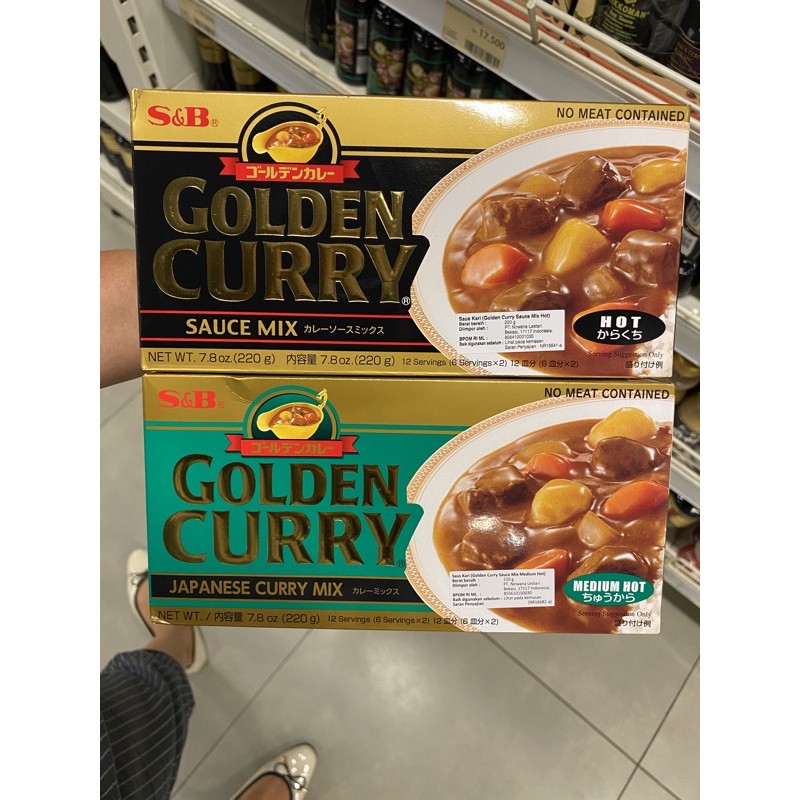 

S&B golden curry sauce mix hot | japanese curry mix 200 gr