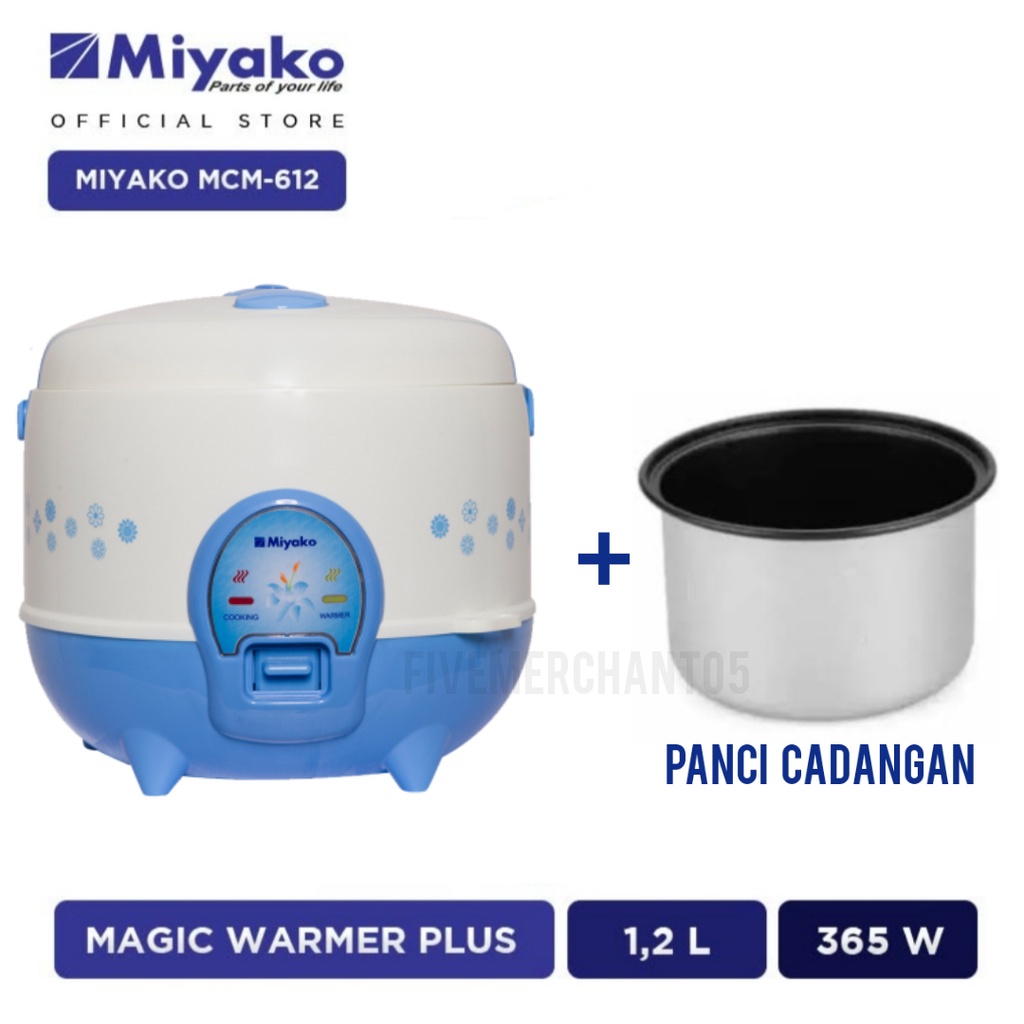 Rice Cooker Mini Miyako MCM 612 1,2 Liter Magic Com Miyako 612 Penanak Nasi Miyako