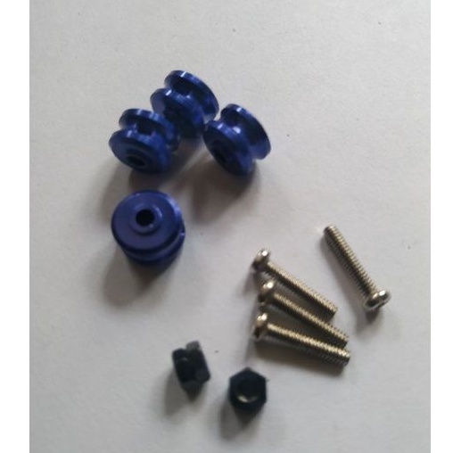 REP TAMIYA 10308 AO-1037 MINI 4WD ALUMINUM SHAFT STOPPER (4 PCS)