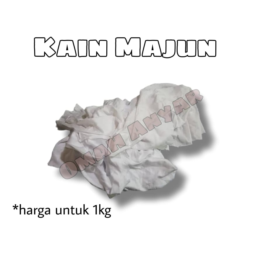 kain majun putih 1 kg lap