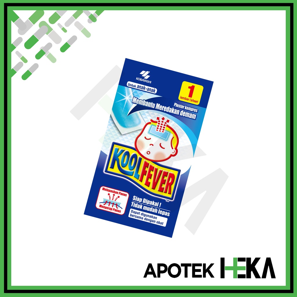 Koolfever Plester Kompres Demam Anak 1 Sachet Biru (SEMARANG)