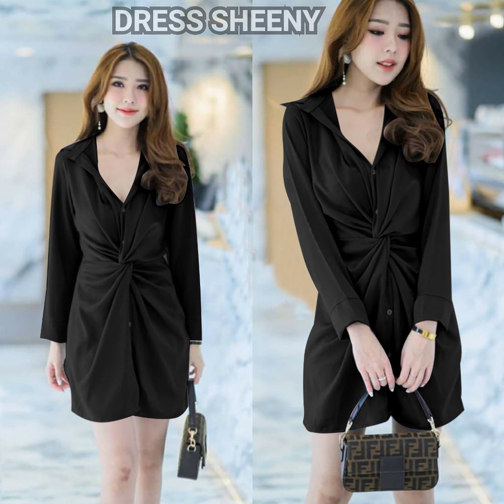 WSE390 - Dress Sheeny / Dress Wanita Korea / Dress Wanita Pendek / Dress Wanita Sexy Elegant / PREMIUM QUALITY