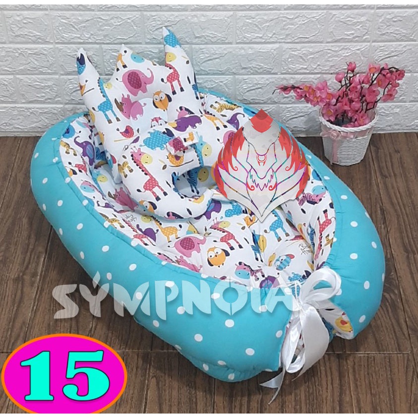 [COD] Baby Nest Bantal Peyang Mahkota / Babynest / Kasur Bayi / Kado Lahiran