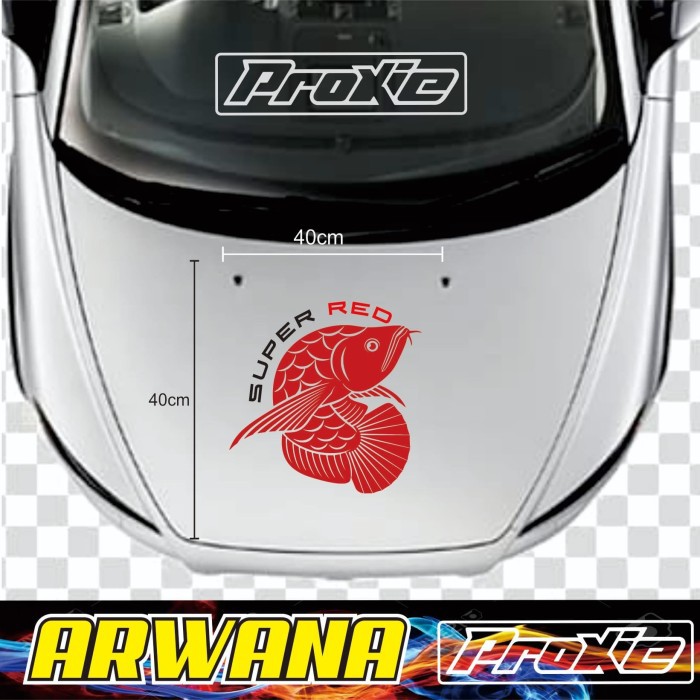Grosir Cutting Sticker Mobil Arwana Super Red Terkeren dan Termurah Elegan