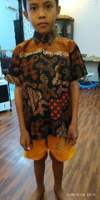 Sadana Batik - (4) Kemeja Batik Anak Size Terlengkap Kid Fashion Seragam Sekolah