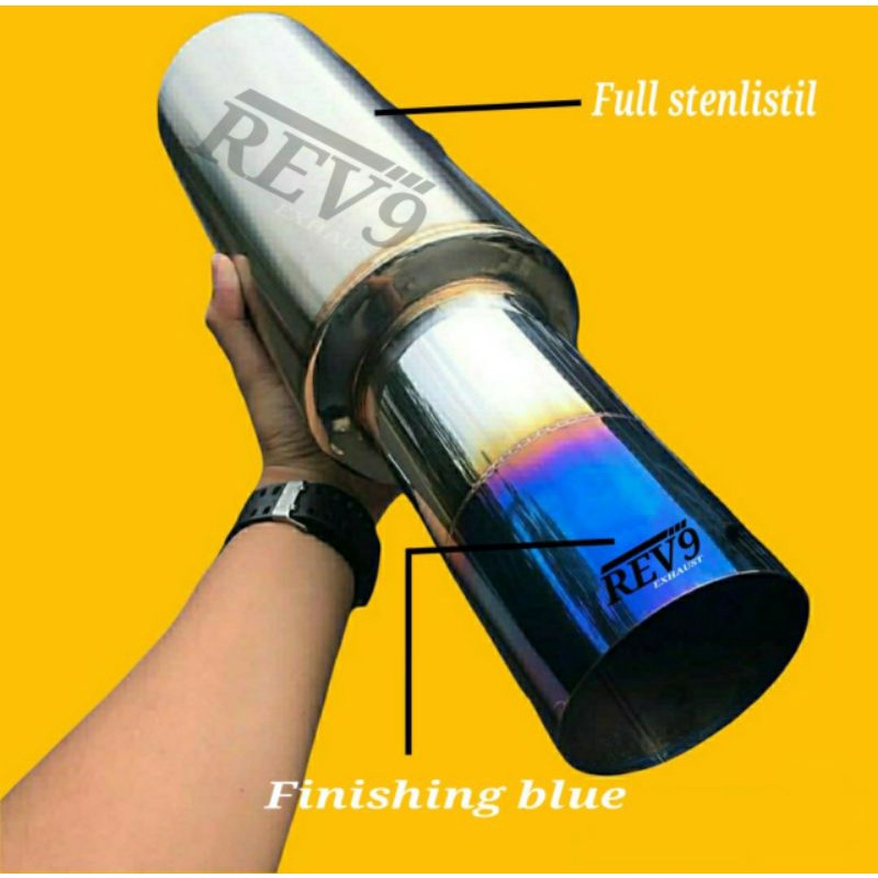 knalpot muffler mobil racing bas gahar original rev9 yaris avanza brio agya ayla jazz