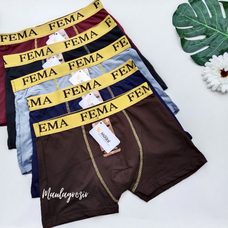 Satuan Celana Dalam Boxer Fema Super Soft 7768 Pria Dewasa