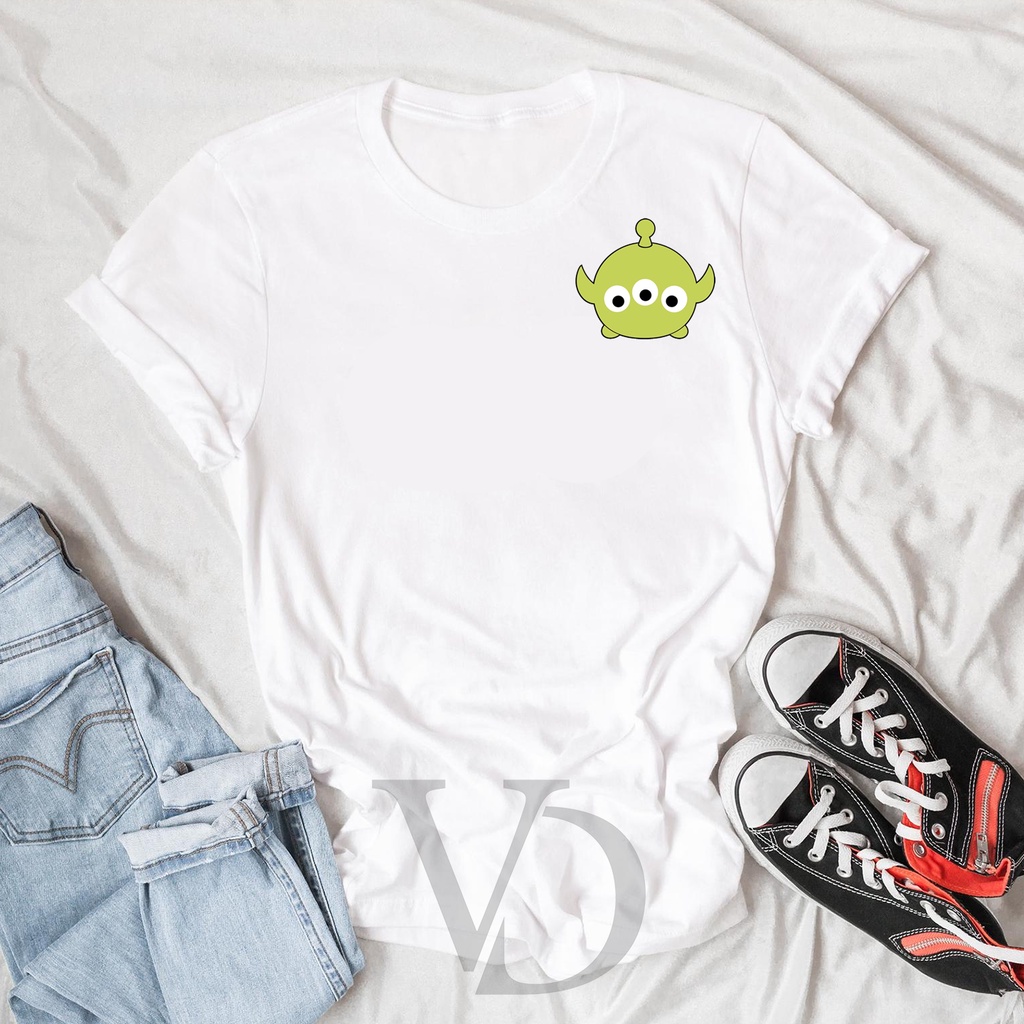 BISA COD KAOS ALIEN DISNEY TOY STORY/ ATASAN KAOS ATASAN UNISEX  BAJU LENGAN PENDEK / TUMBLR TEE