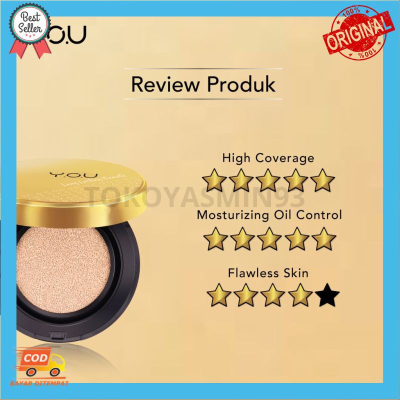 YOU The Gold One Dream Skin Perfect BB Cushion [High Coverage / Brightening Effect / Oil Control]