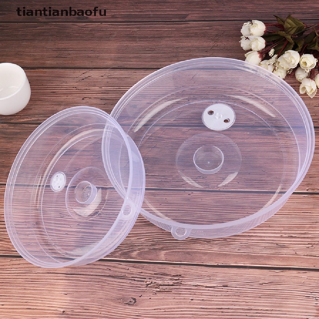 [tiantianbaofu] Plastic Microwave Food Cover Clear Lid Safe Vent Kitchen Tools Home Accessories Boutique